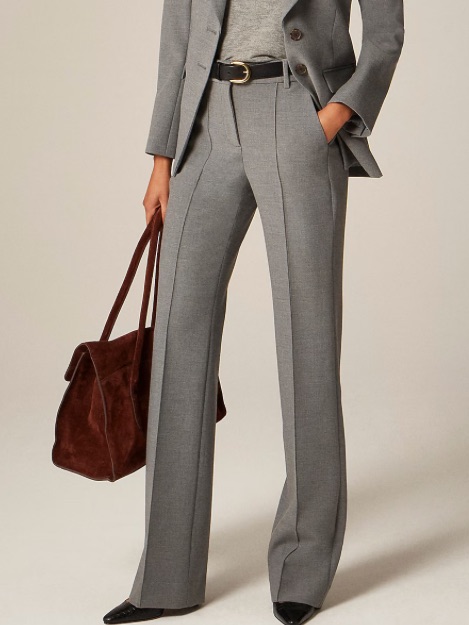 J Crew Smoked Graphite Petite Natalia Pant In Four-Season Stretch